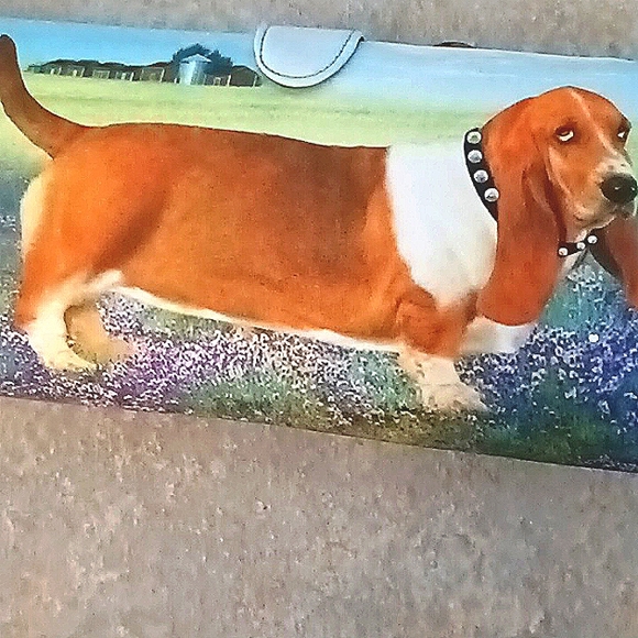 Large clutch basset hound purse NWT - Picture 2 of 4